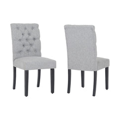 Upholstered Button Tufted Dining Side Chair, Set of 2