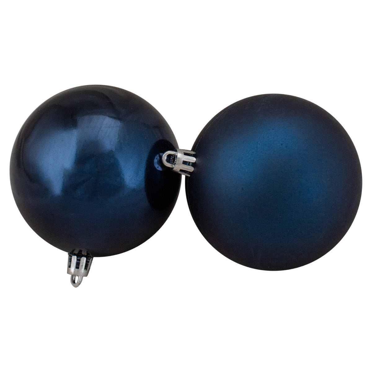  Northlight 32ct Sapphire Blue Shatterproof 2-Finish Christmas Ball Ornaments 3.25