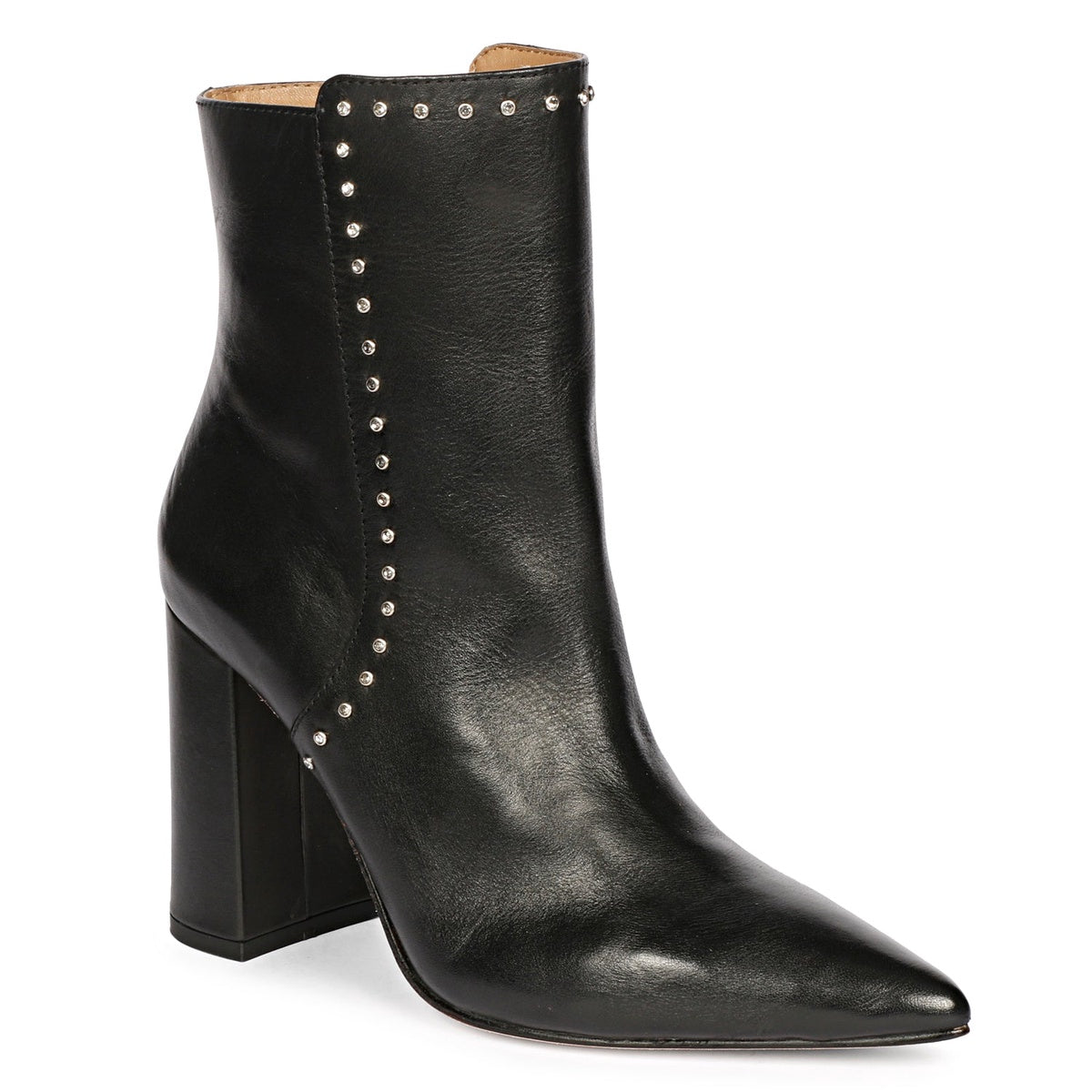  Saint G Fia Black Leather Ankle Boots - BLACK - Bonton