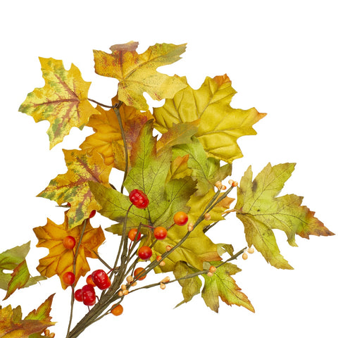 5' X 6" Leaves and Berries Artificial Thanksgiving Garland - Unlit