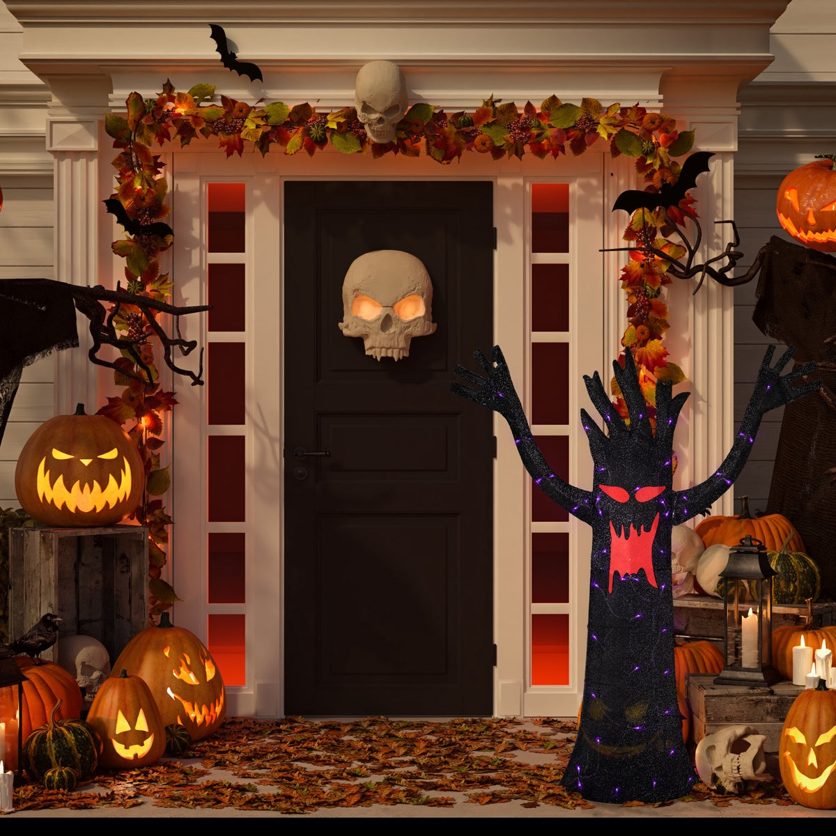  Northlight LED Lighted Terrifying Tree Outdoor Halloween Decoration - 55