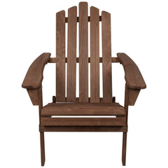 36" Brown Classic Folding Wooden Adirondack Chair