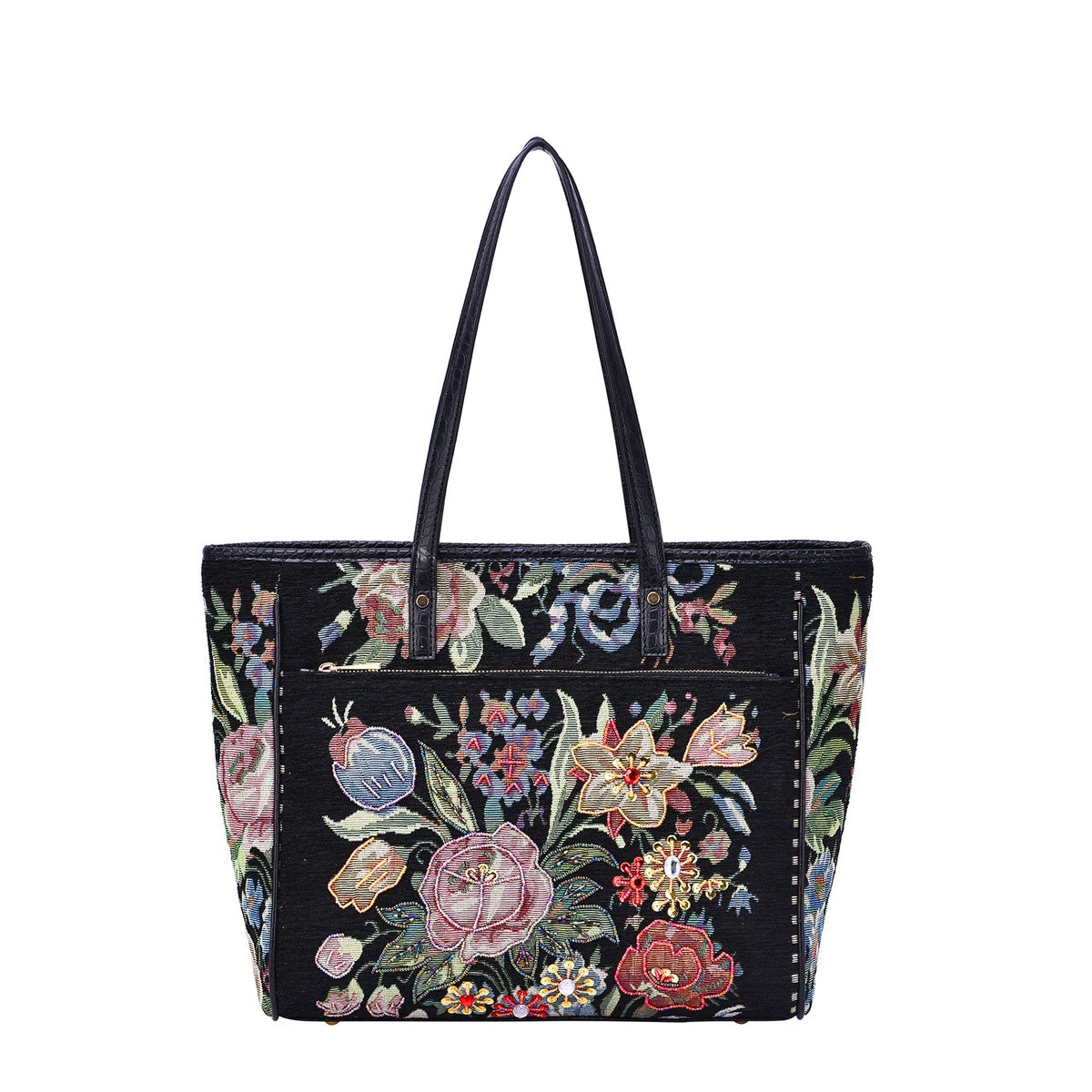  Mellow World Flower Shop Hand-Beaded Tote - Red - Bonton