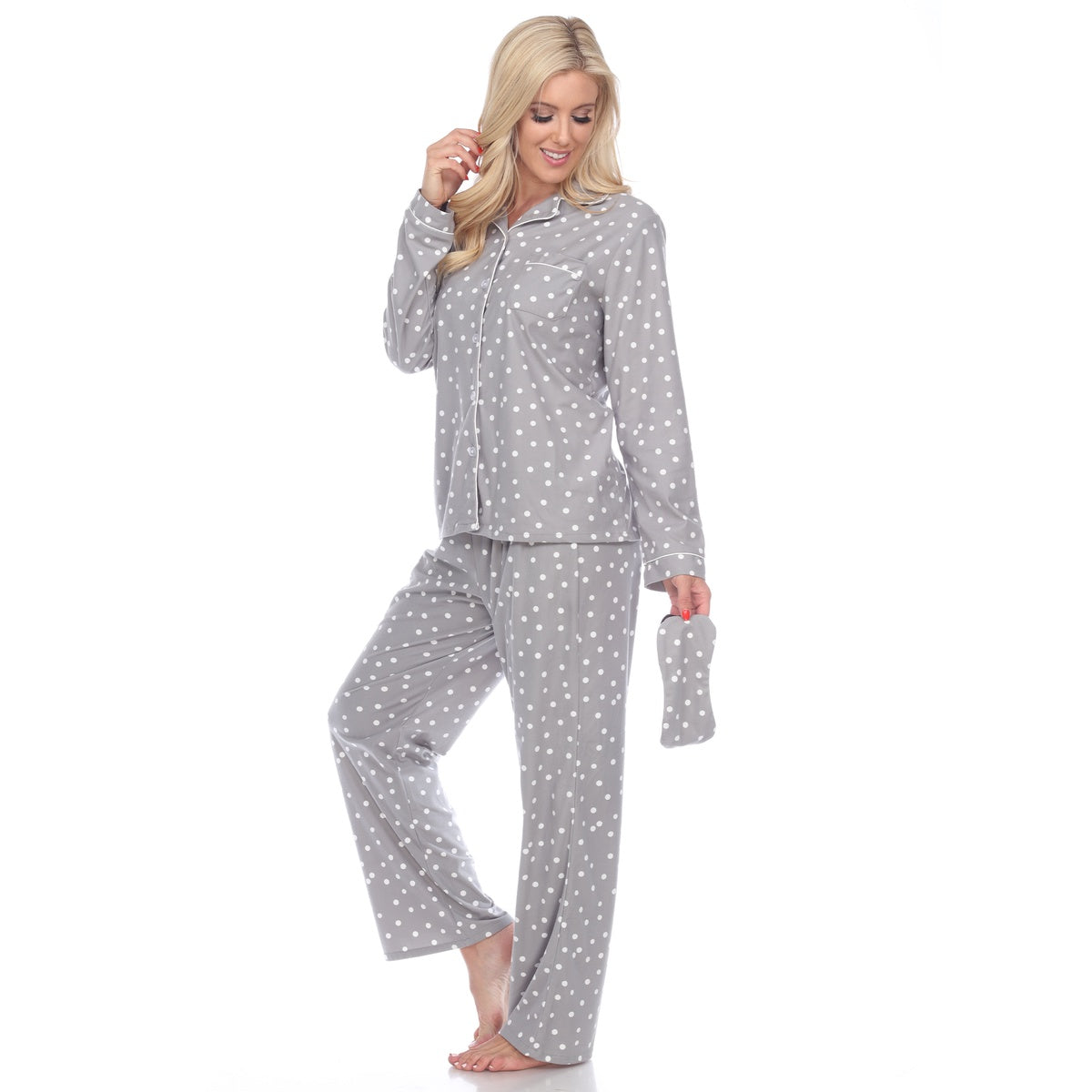  White Mark Women's Three Piece Pajama Set - L - Bonton