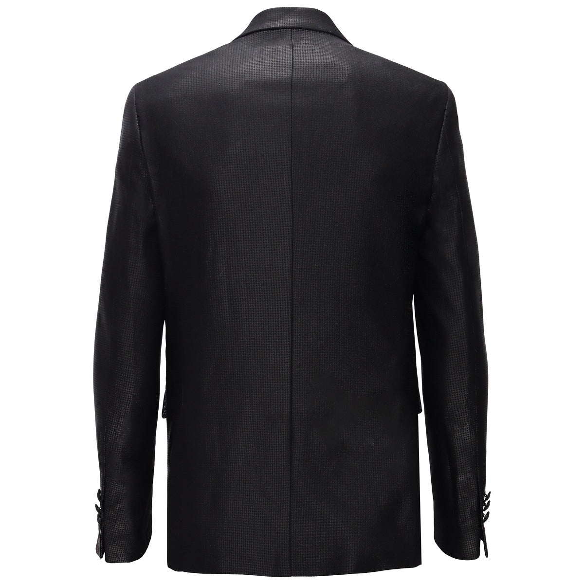  Barocco Men’s Elegant Black Textured Blazer BLACK - S - Bonton