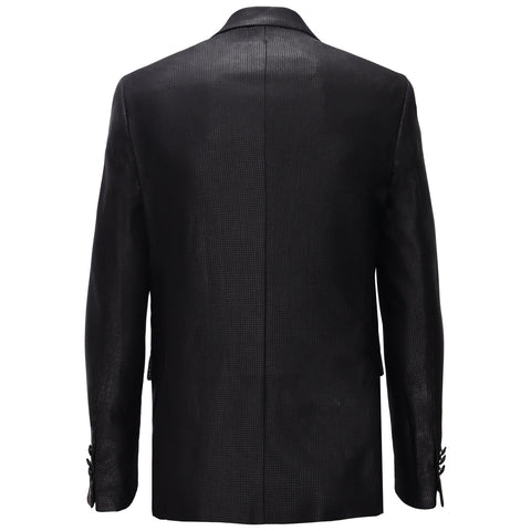 Men’s Elegant Black Textured Blazer BLACK