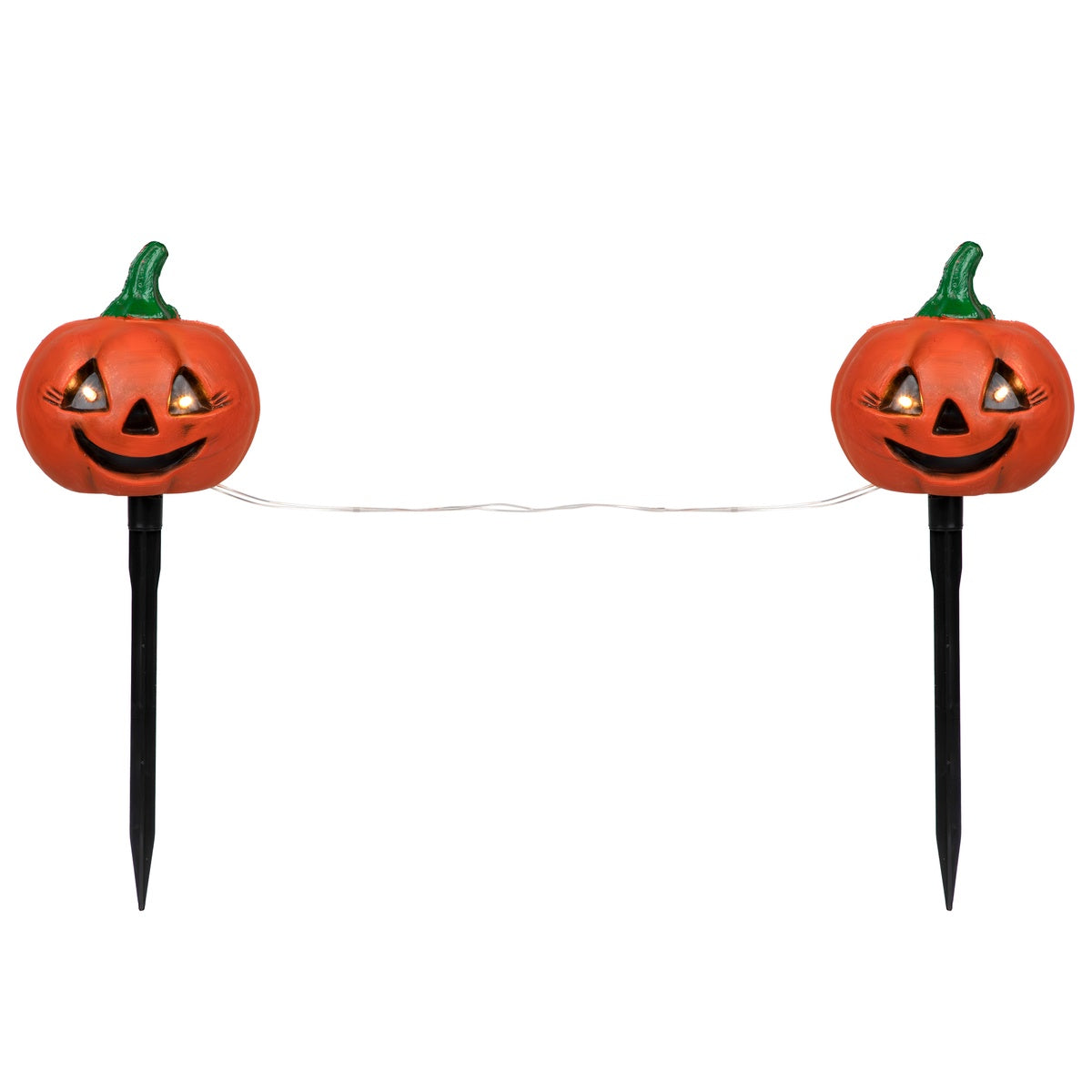  Northlight LED Lighted Jack-O-Lantern Halloween Pathway Markers - Clear Lights - Set of 3 - Default Title - Bonton