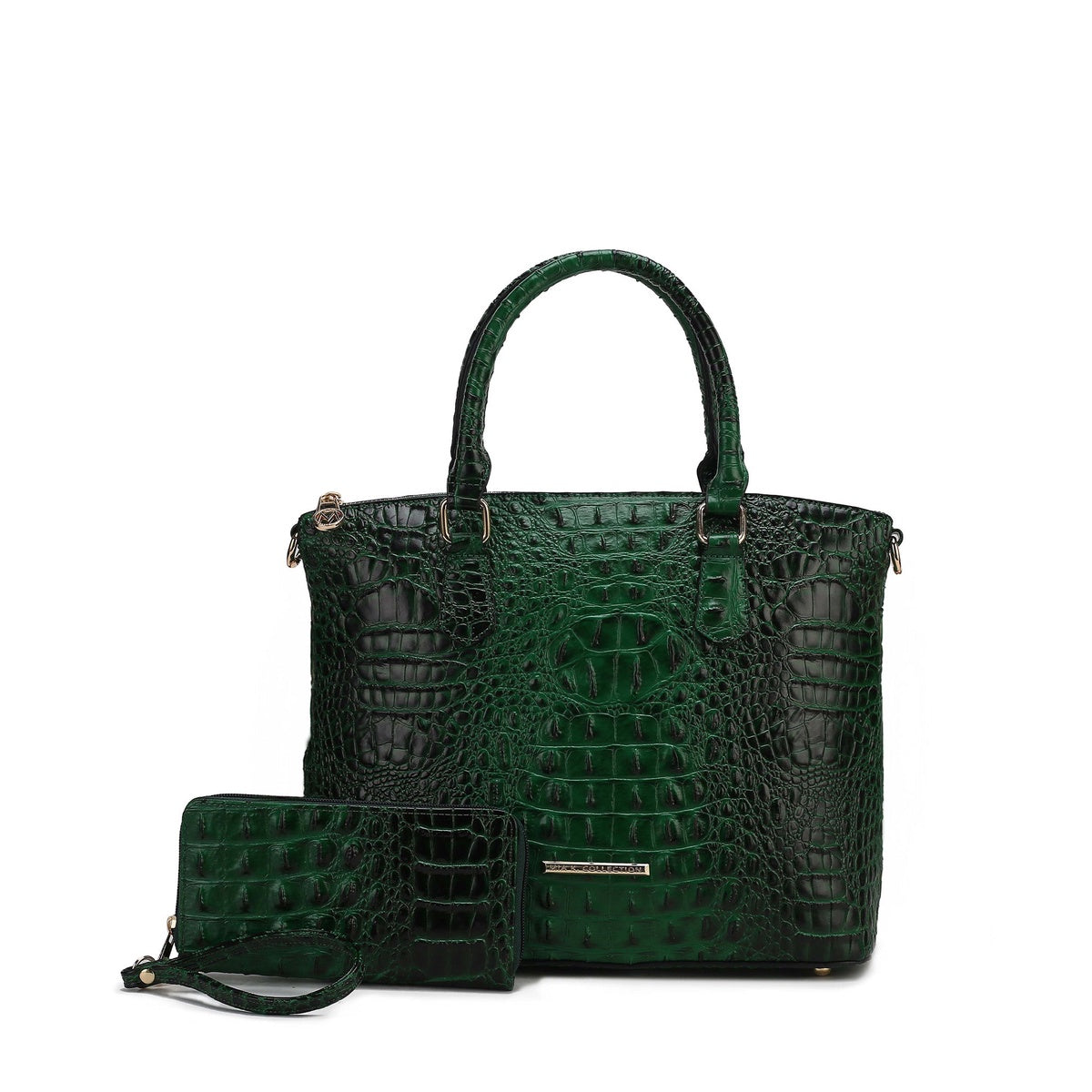  MKF Collection Liora Croc Embossed Tote Bag and Set - Croco Green - Bonton