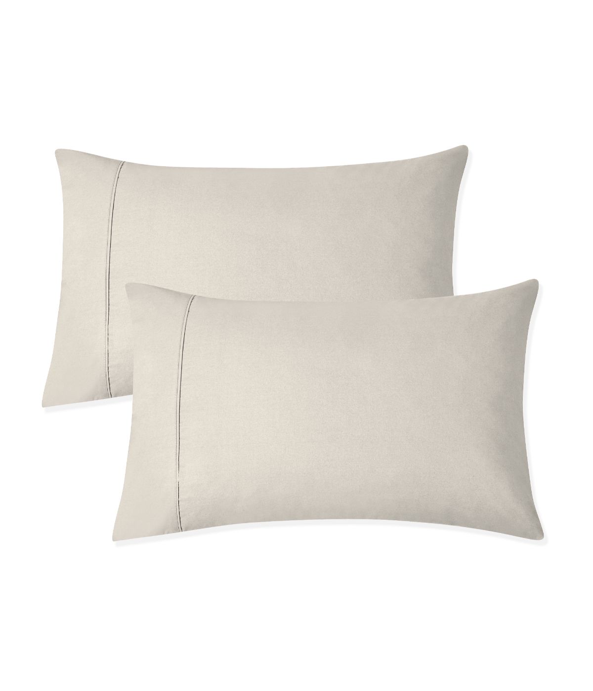  Purity Home Organic Cotton 300 Thread Count Percale Pillowcases Set of 2 Ivory - Ivory - Bonton