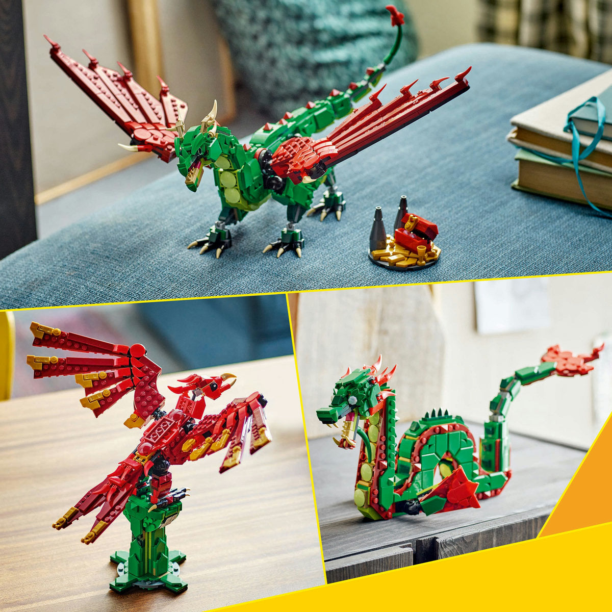  LEGO LEGO® Creator 3in1 Medieval Dragon Creature Toy Playset 31161 - LEGO Creator - Bonton