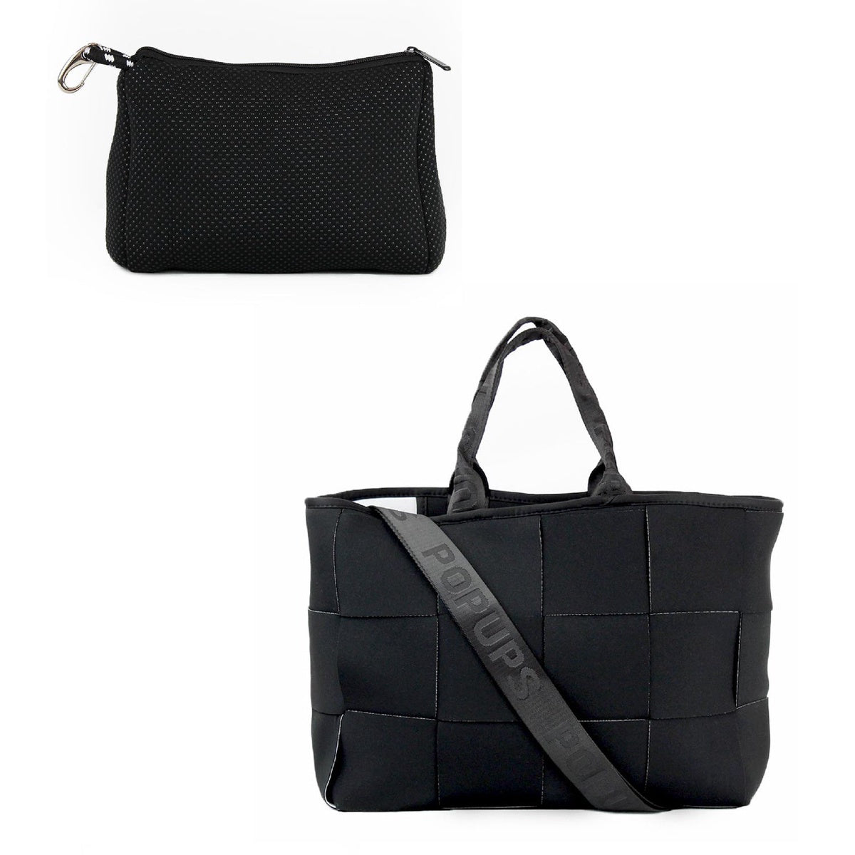  Pop Ups Brand Pouch + Icon Tote - Black - Default Title - Bonton