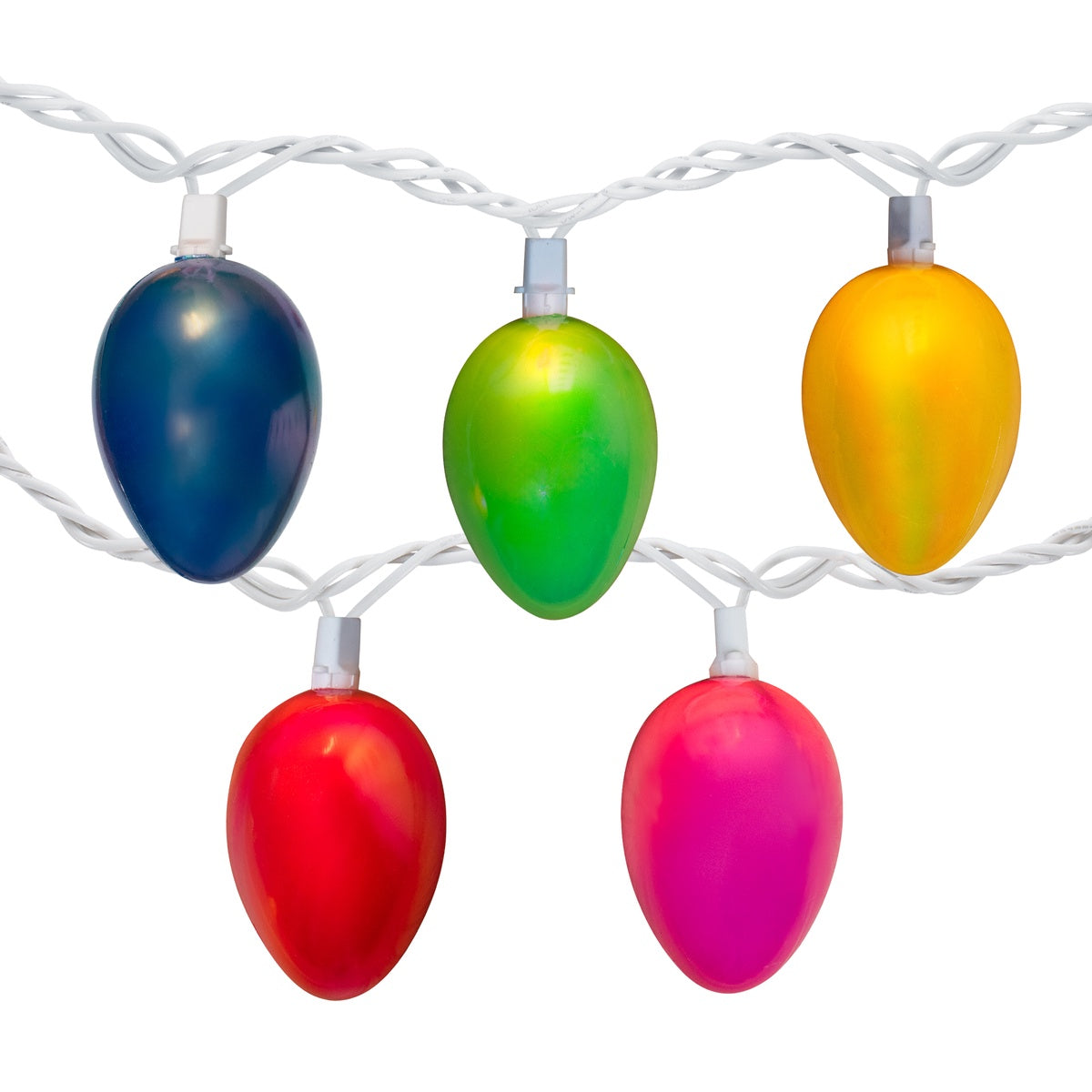  Northlight 10-Count Pearl Multi-Colored Easter Egg String Light Set  7.25ft White Wire - Default Title - Bonton