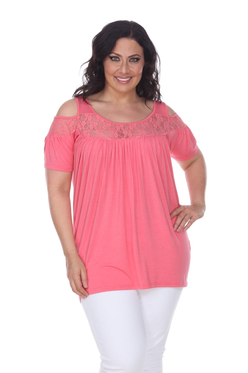  White Mark Plus Size Bexley Tunic Top - 1X - Bonton