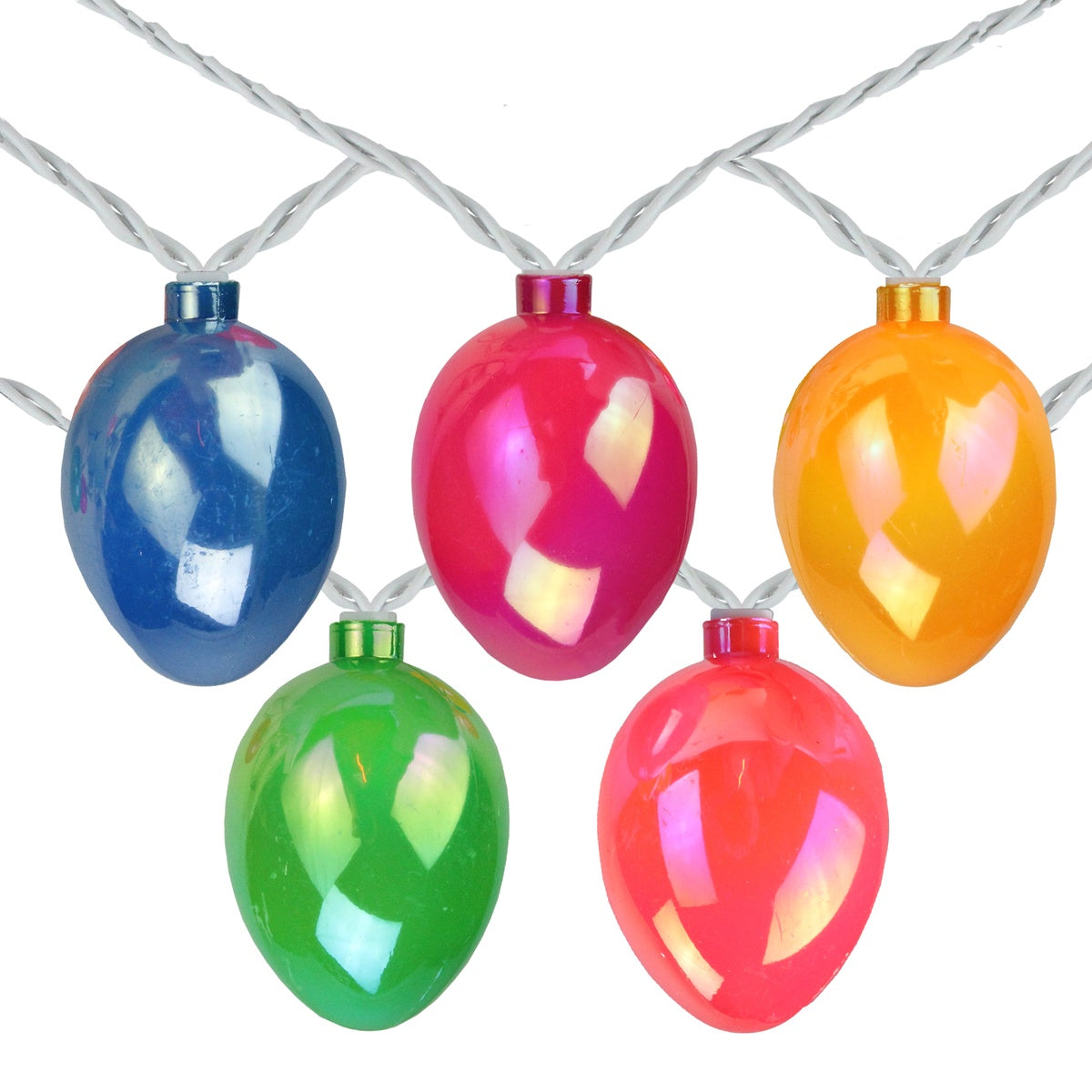  Northlight 10-Count Pearl Multi-Colored Easter Egg String Light Set  7.25ft White Wire - Default Title - Bonton