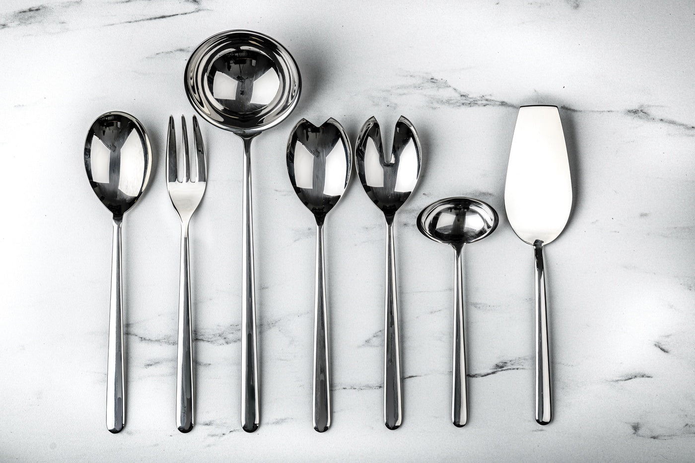  Mepra Linea Serving Set - Silver - Bonton
