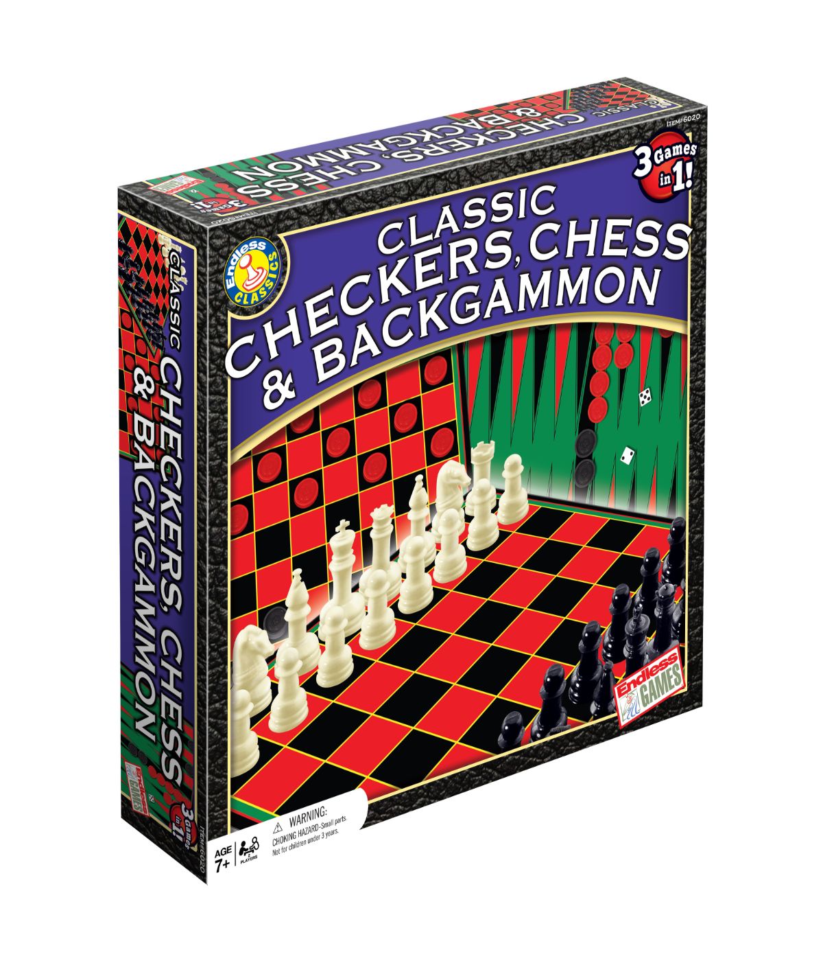  Classic Checkers, Chess & Backgammon Multi - Multi - Bonton