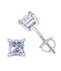  Kgs Jewels Inc 1/5 CTW Certified Princess Cut Diamond Solitaire Stud Earrings in 14K Gold with Screw Back (J/I1) - White - Bonton