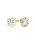  Kgs Jewels Inc 1/4 CTW Natural Diamond Solitaire Stud Earrings Set in 14K Gold with Screw Back (J/VS1-VS2) - Yellow - Bonton