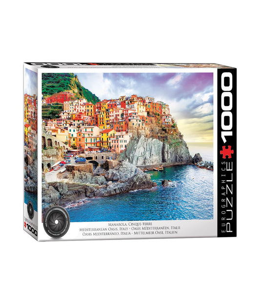 Manarola, Cinque-Terre - Mediterranean Oasis, Italy: 1000 Pcs Multi