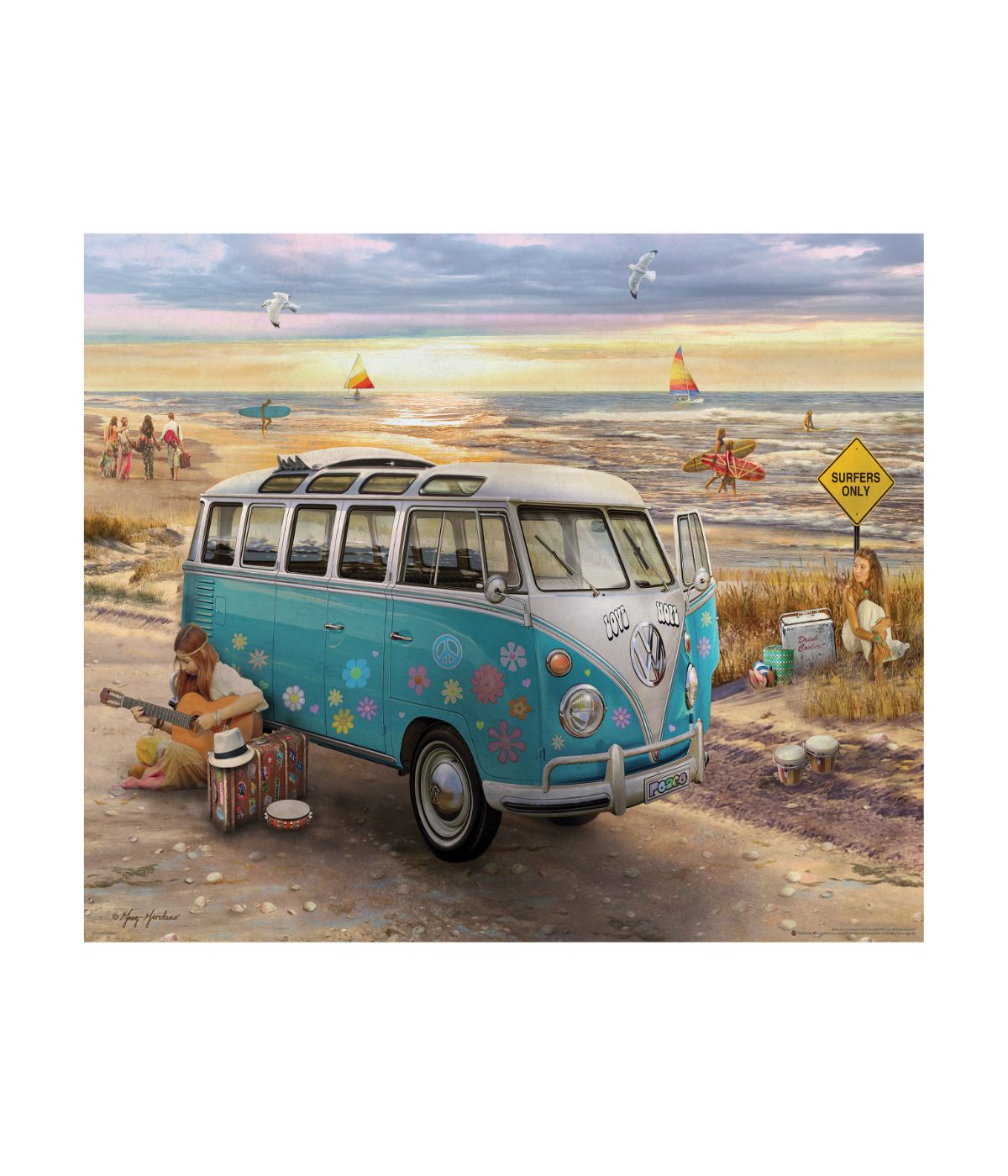  American Classics - The Love & Hope VW Bus by Greg Giordano: 1000 Pcs Multi - Multi - Bonton