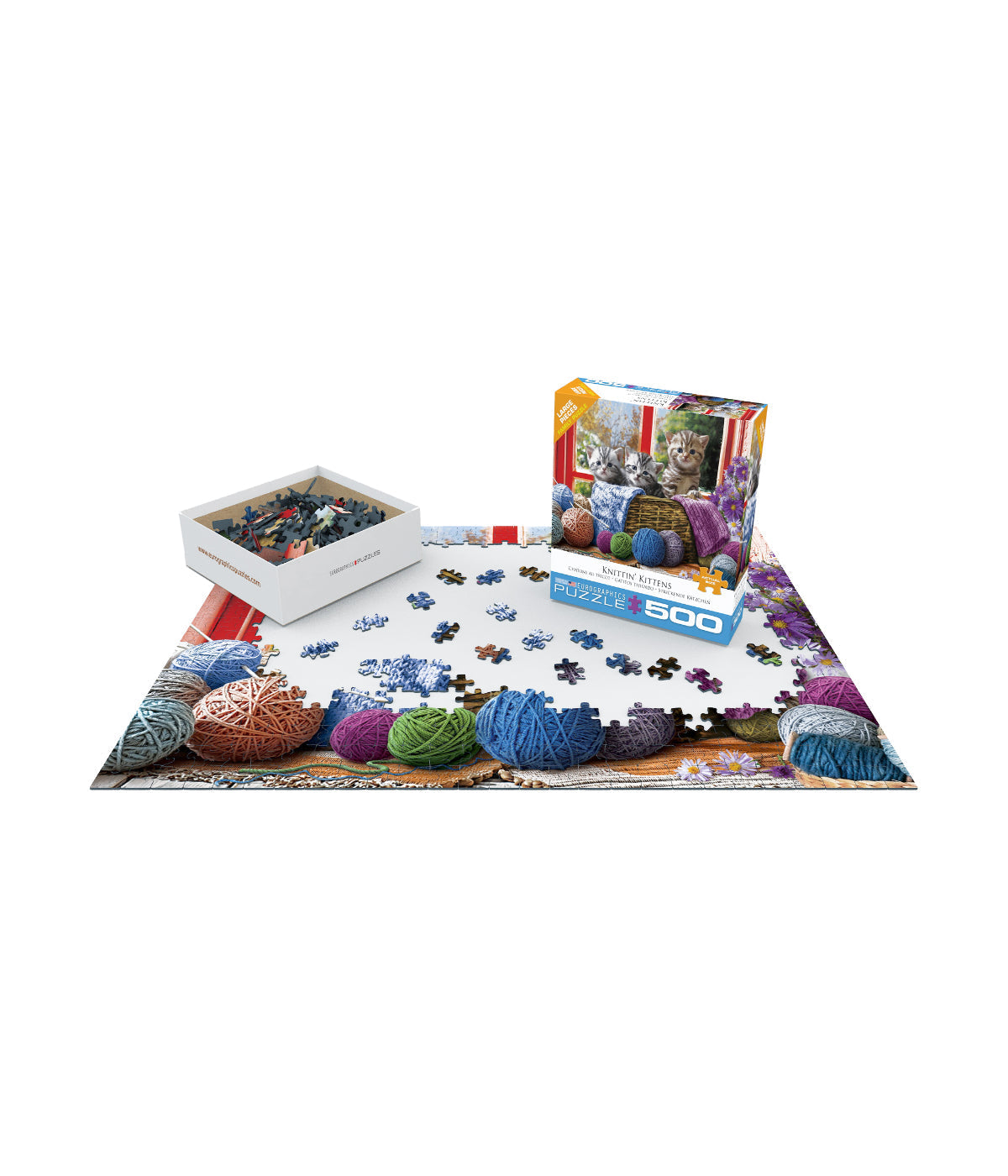  Knittin' Kittens Large Pieces Puzzle: 500 Pcs Multi - Multi - Bonton