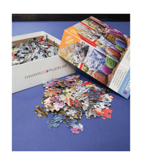 Knittin' Kittens Large Pieces Puzzle: 500 Pcs Multi