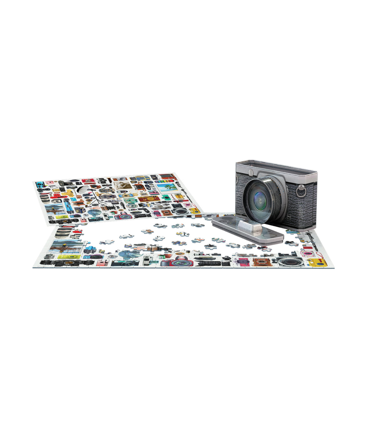  Classic Cameras Collectible Shaped Tin Puzzle: 550 Pcs Multi - Multi - Bonton