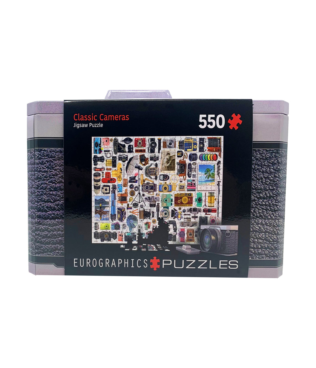  Classic Cameras Collectible Shaped Tin Puzzle: 550 Pcs Multi - Multi - Bonton