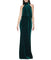 Sleeveless Mock Neck Blouson Gown Hunter