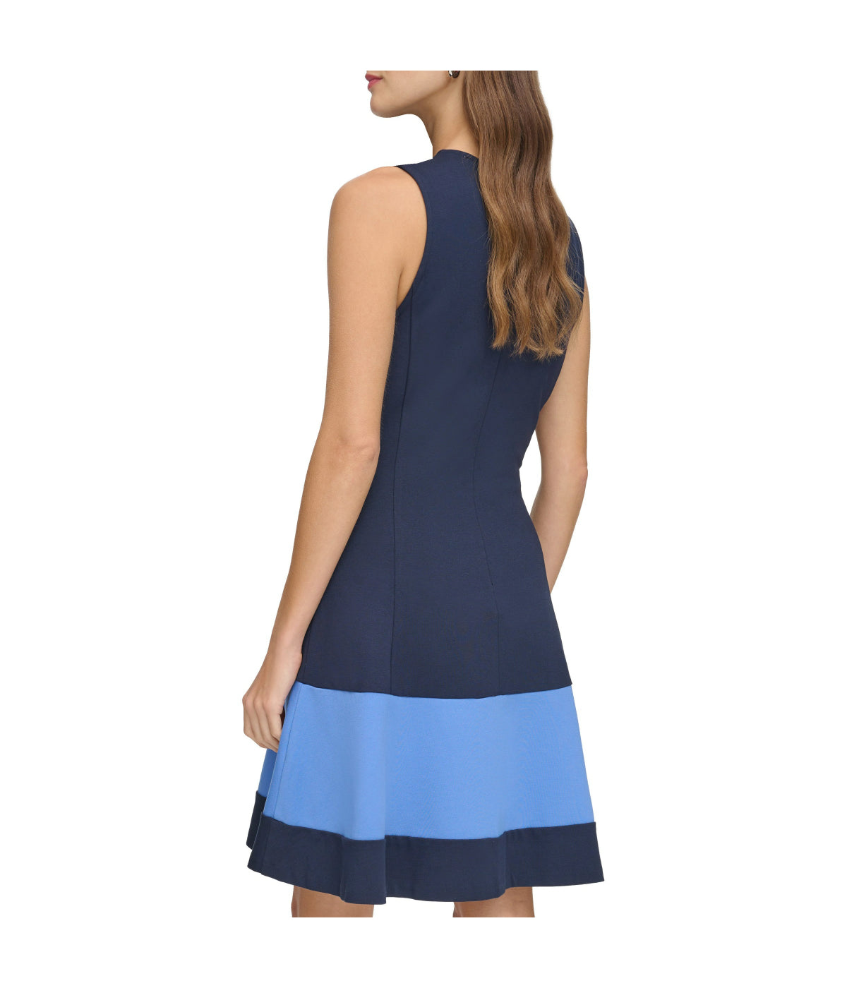 Eliza J Sleeveless Fit & Flare Dress Navy Multi - Navy Multi Bonton Eliza J Sleeveless Fit & Flare Dress Navy Multi - Navy Multi Bonton
