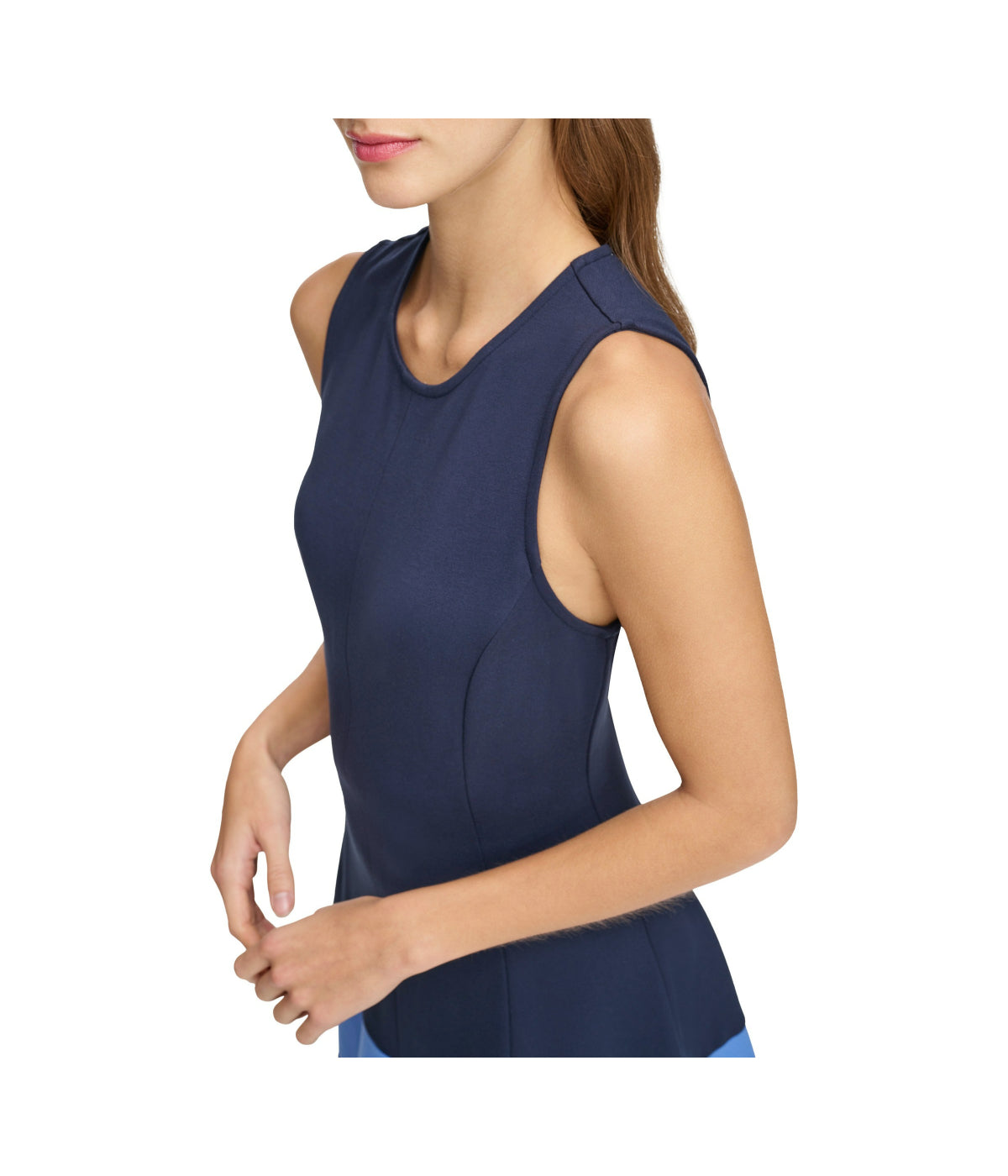 Eliza J Sleeveless Fit & Flare Dress Navy Multi - Navy Multi Bonton Eliza J Sleeveless Fit & Flare Dress Navy Multi - Navy Multi Bonton