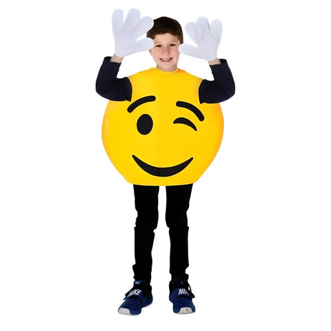 Emoji Wink Smiley Costume - Kids