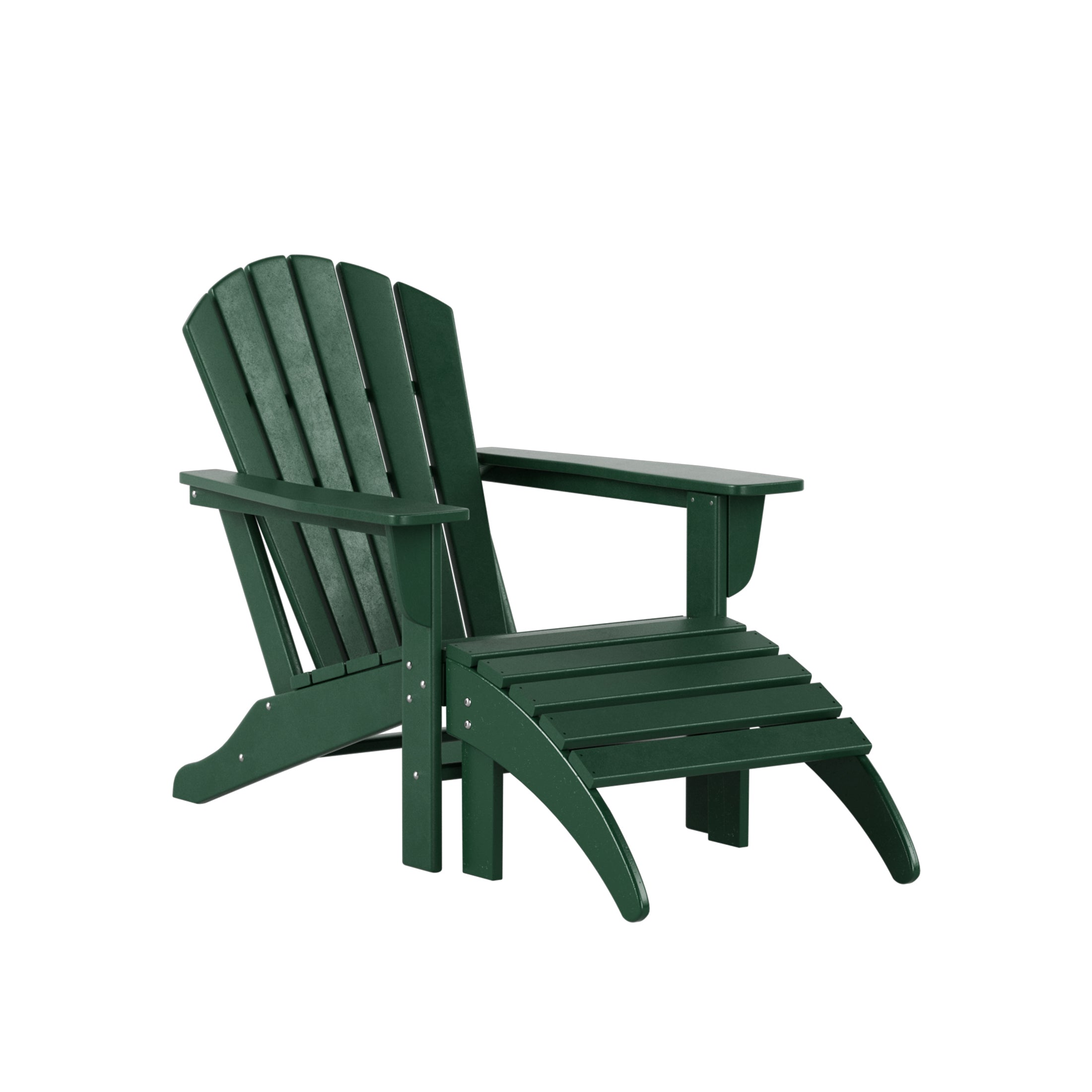  Westin Furniture Altura Outdoor Adirondack Chair With Ottoman 4-Piece Set - Orange - Bonton