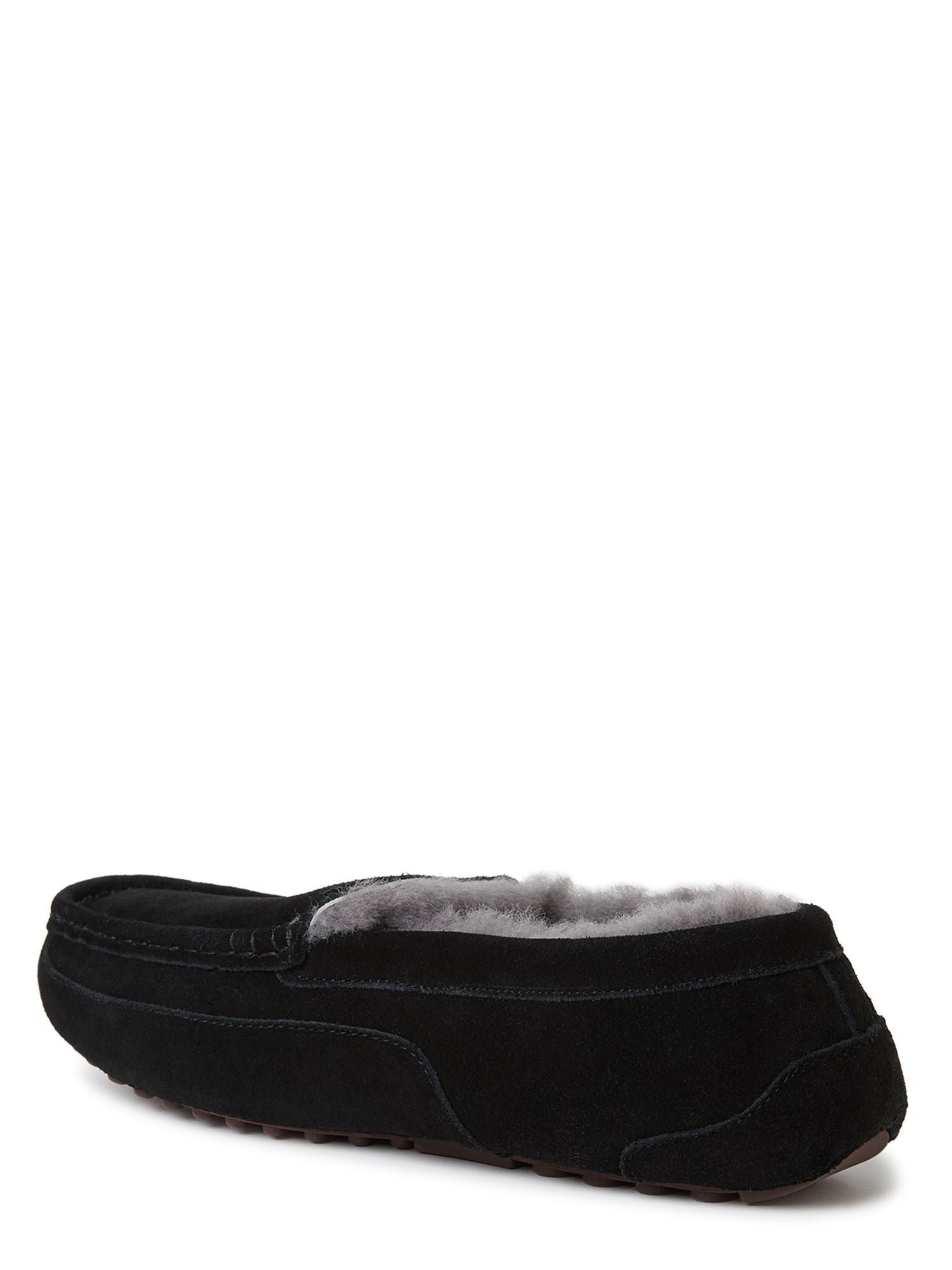  Dearfoams Fireside by Men's Melbourne Shearling Indoor/Outdoor Moccasin Slipper - Navy - Bonton