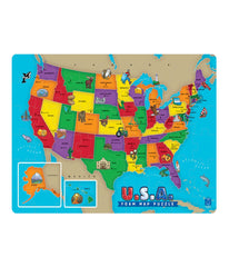 USA Foam Map Floor Puzzle: 54 Pcs Multi