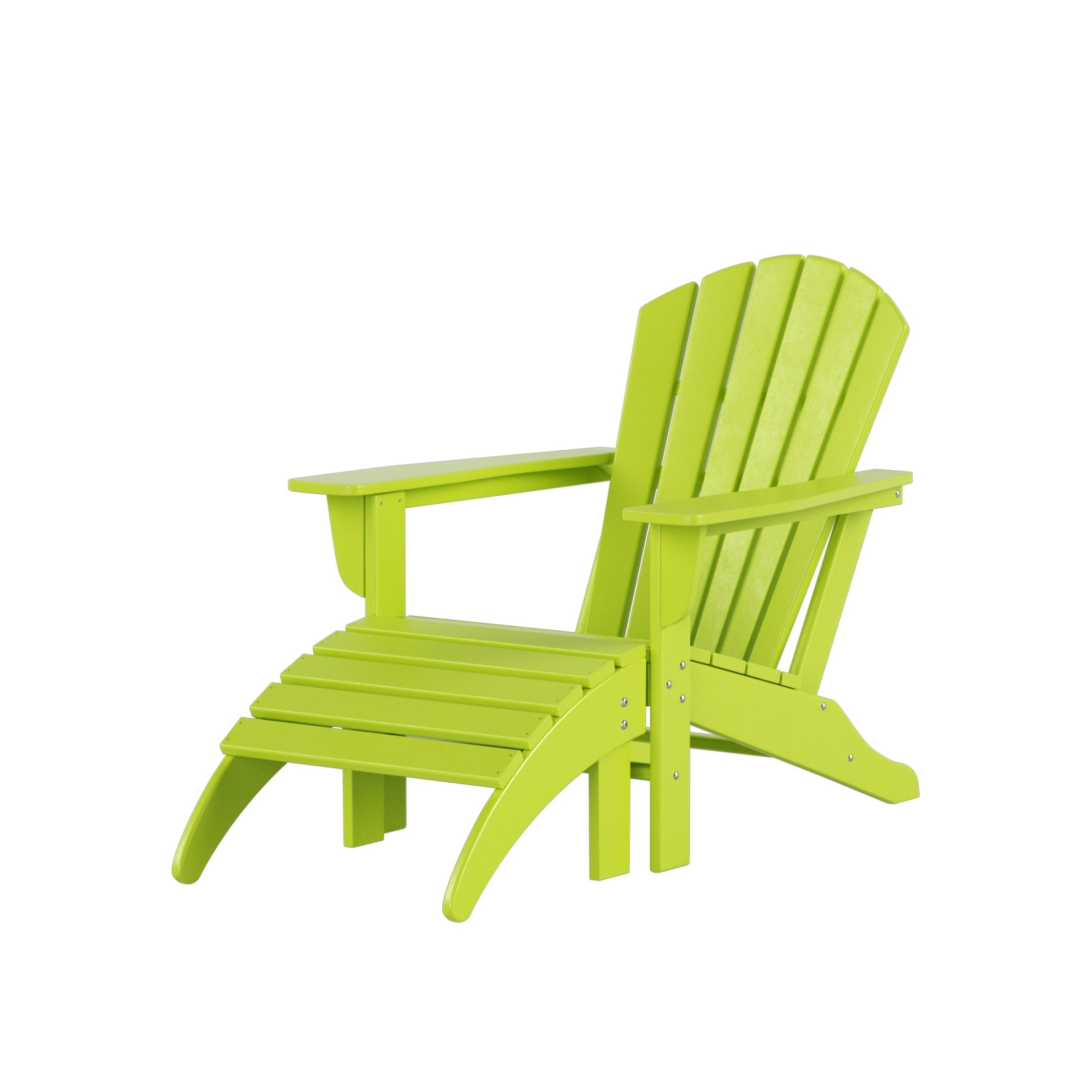  Westin Furniture Altura Outdoor Adirondack Chair with Ottoman 2-Piece Set - Dark Green - Bonton