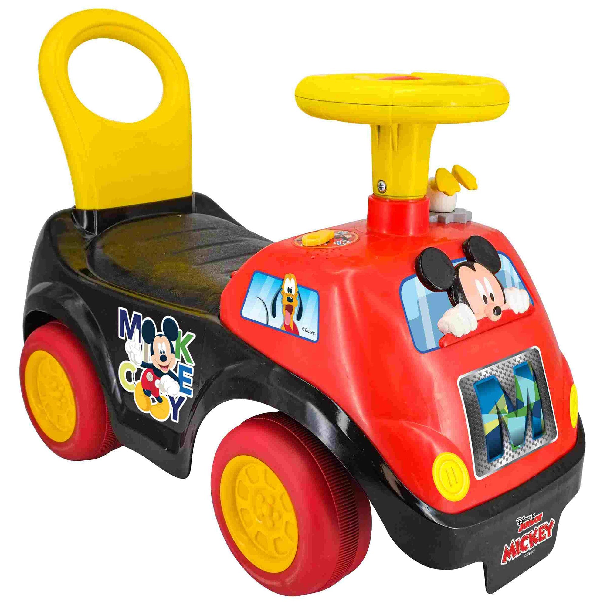  Kiddieland Kiddieland Disney Lights 'N' Sounds Ride-On: Mickey Mouse Kids Interactive Push Toy Car, Foot To Floor, Toddlers, Ages 12-36 Months - Multi - Bonton