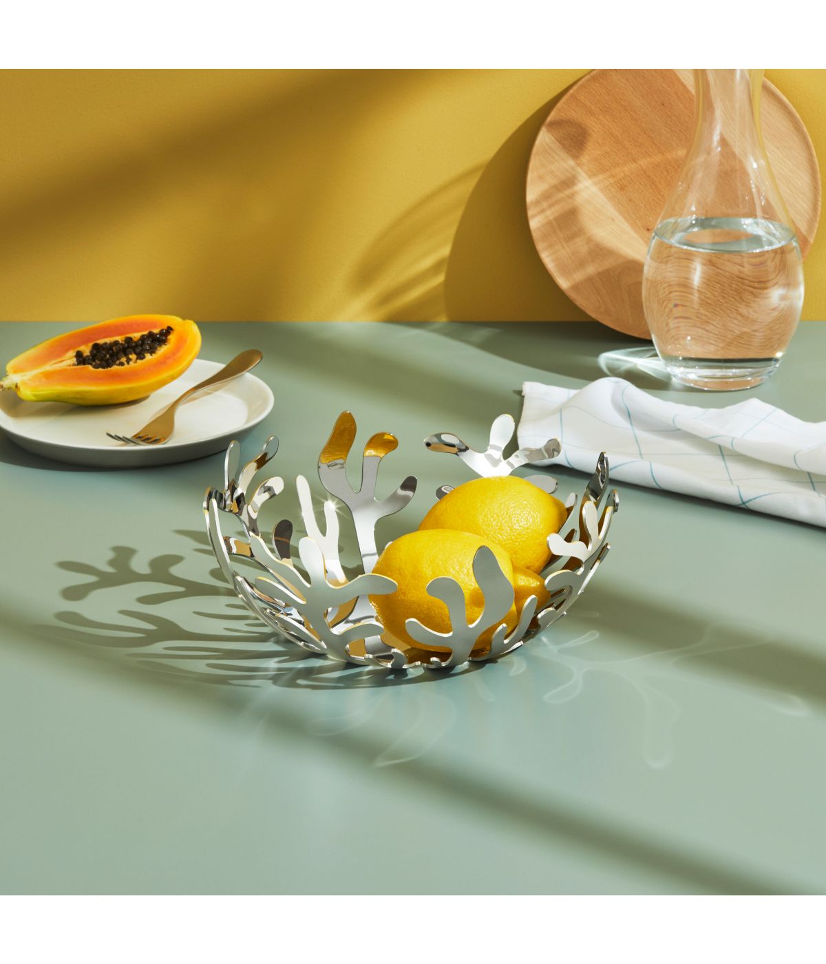  Alessi Mediterraneo Fruit Holder - Silver - Bonton