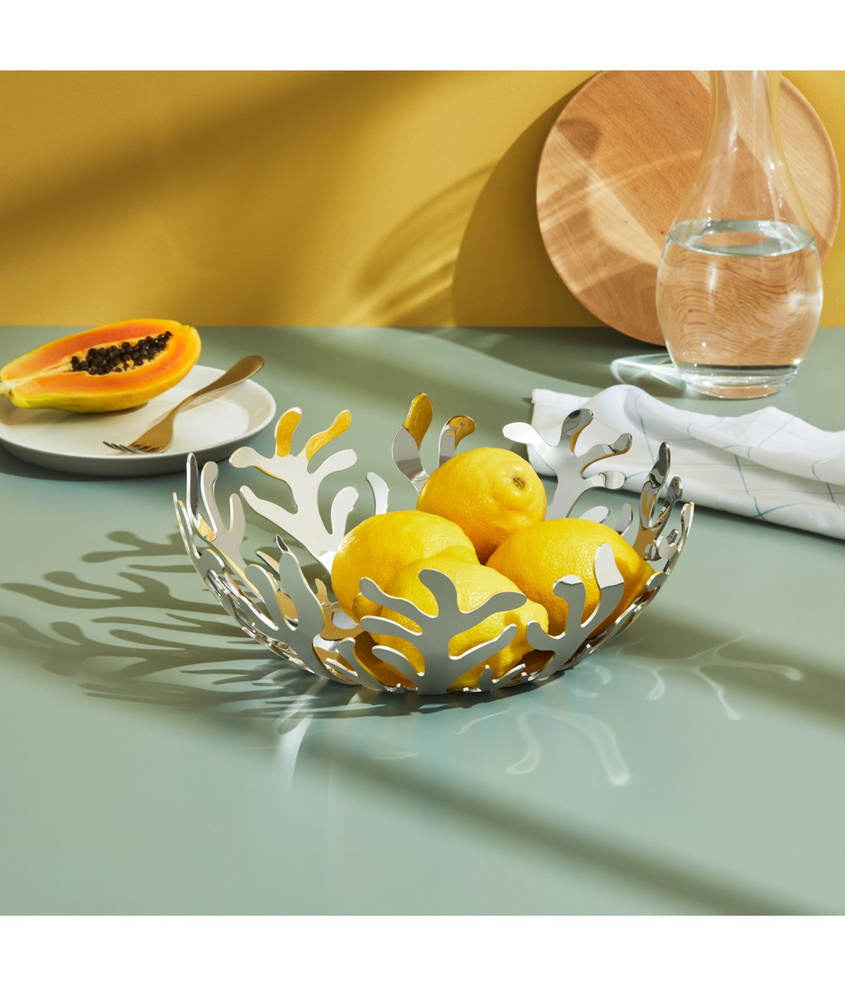  Alessi Mediterraneo Fruit Holder - Silver - Bonton