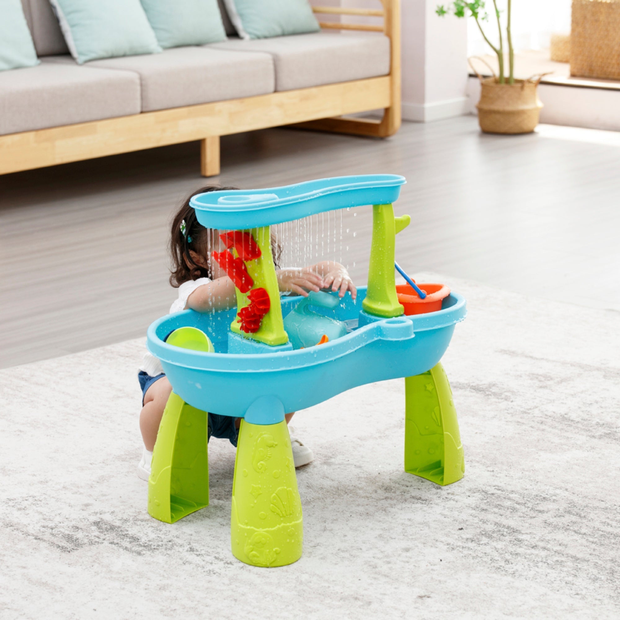  Trimate Trimate Toddler Sensory Sand and Water 2 Tier Table - Multi - Bonton