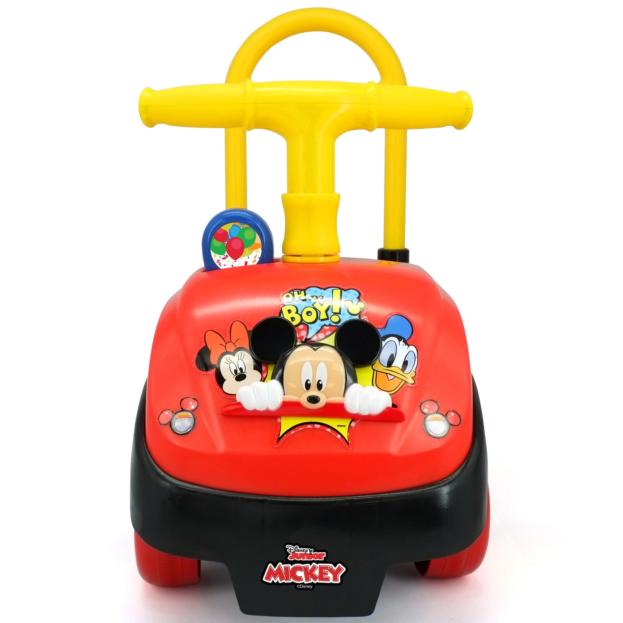  Kiddieland Kiddieland: Foldable Handle Ride-On - Mickey - Disney Foot To Floor Vehicle, Interactive Dashboard & Sounds, Toy Phone, Toddlers & Kids 18-36mo - Multi - Bonton