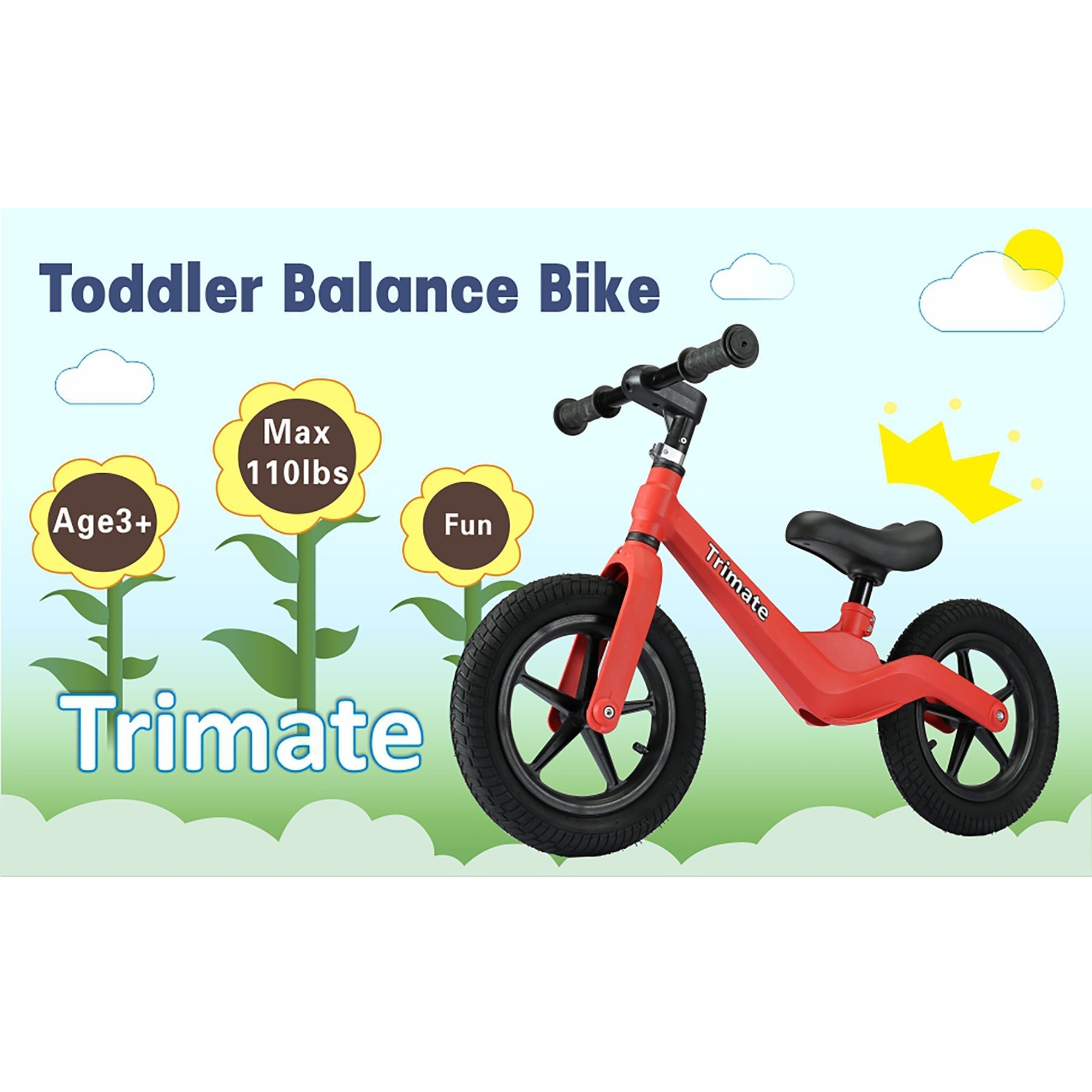  Trimate Trimate Toddler Balance Bike in Red - Red - Bonton