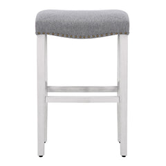 29" Upholstered Backless Saddle Seat Bar Stool