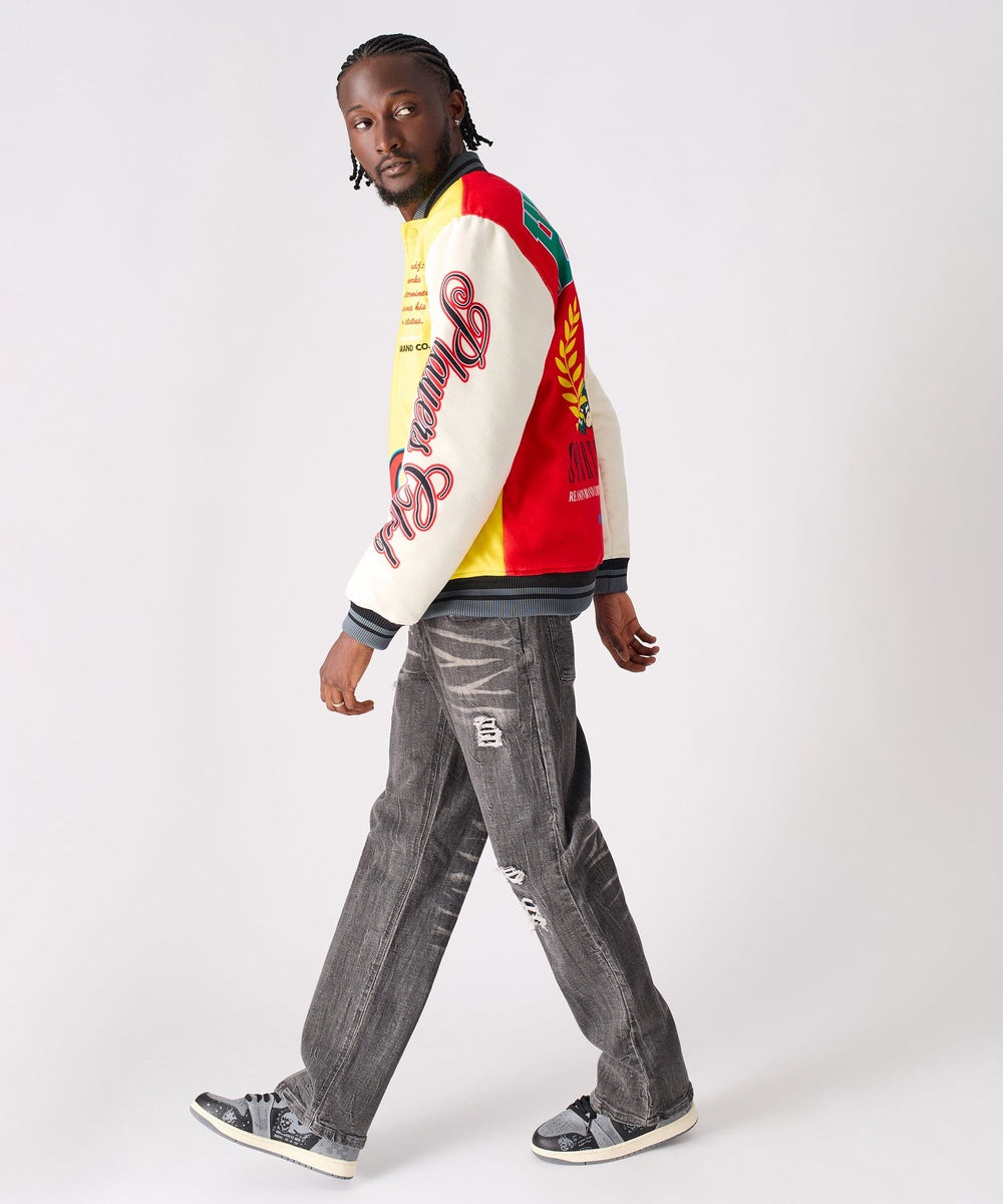  Reason Clothing Hustler Varsity Jacket - MULTI - Bonton