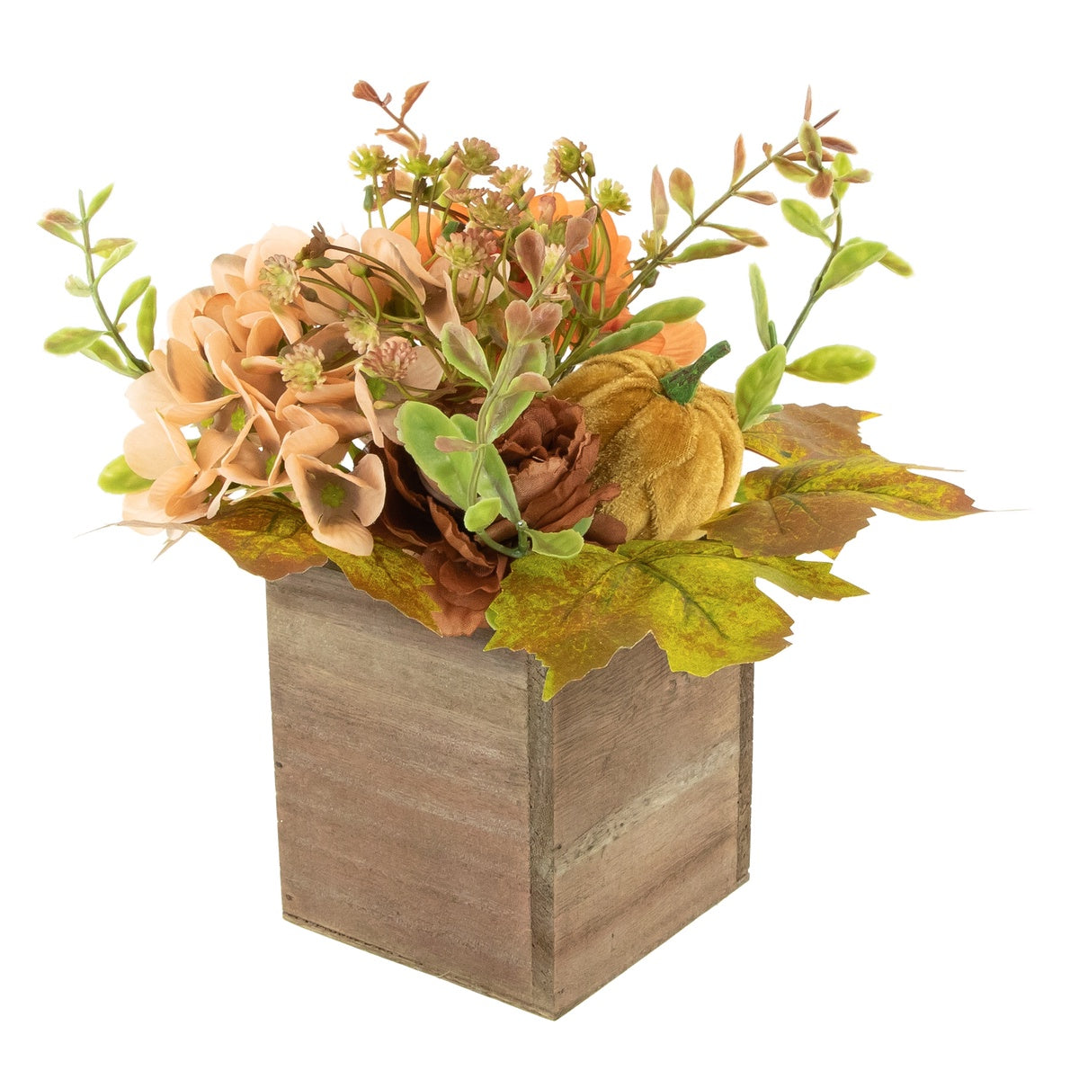  Northlight Floral and Pumpkin Wooden Box Fall Harvest Decoration - 10