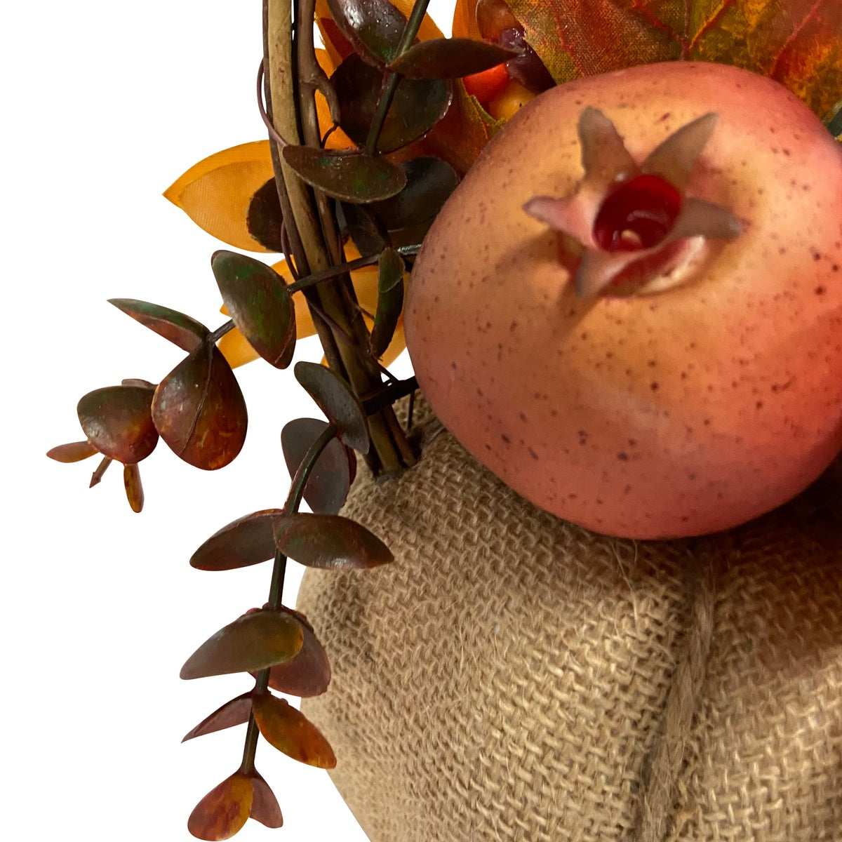  Northlight Mixed Autumn Harvest Flora in a Pumpkin Basket Decoration - 9