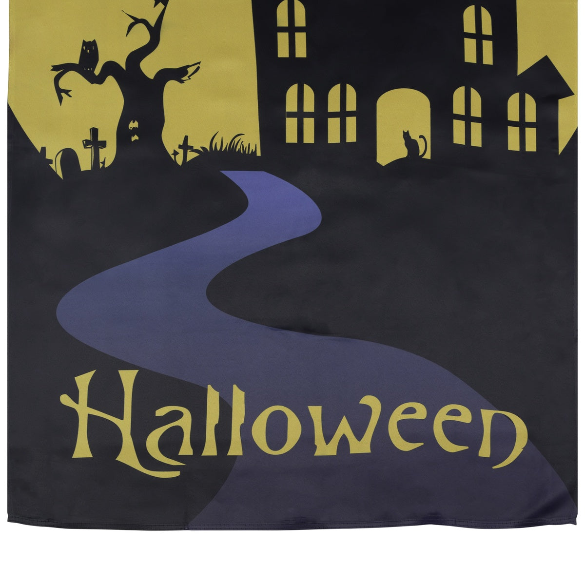  Northlight Spooky House Halloween Outdoor House Flag With Bats and Witch 28