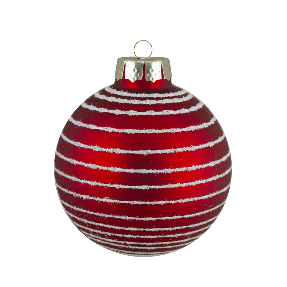  Northlight Set of 12 Red Glass Christmas Ornaments 1.75-Inch (45mm) - Default Title - Bonton