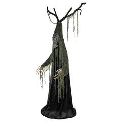 Animated Tree Man With Flashing Eyes Halloween Decoration - 7' - LED White Lights