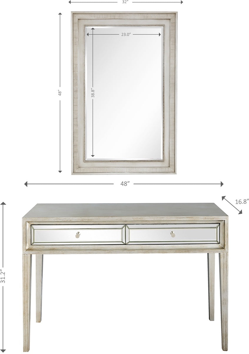  Delaney Wall Mirror and Console - Console Table - Bonton